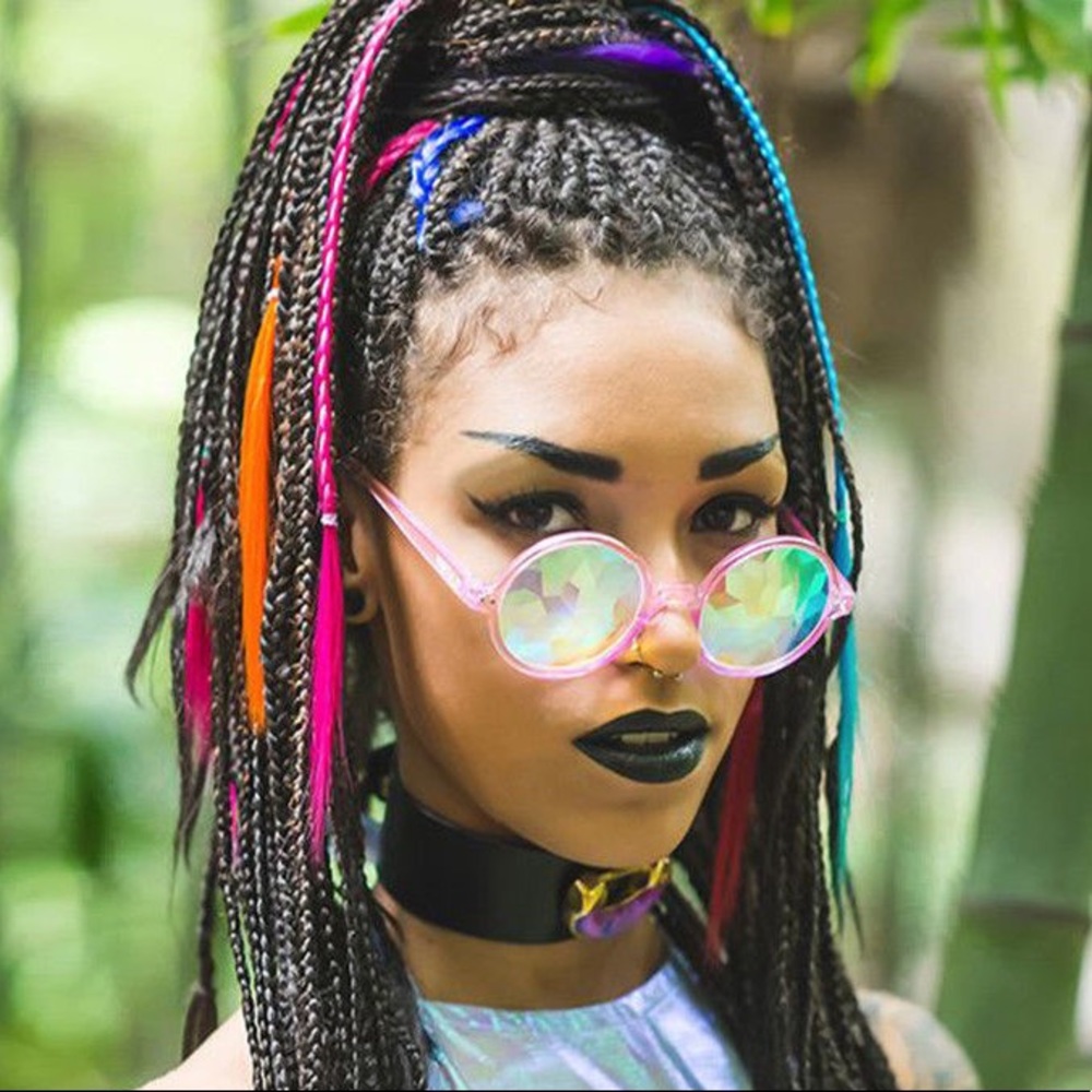 Kaleidoscope diffraction glasses- PINK FRAMES